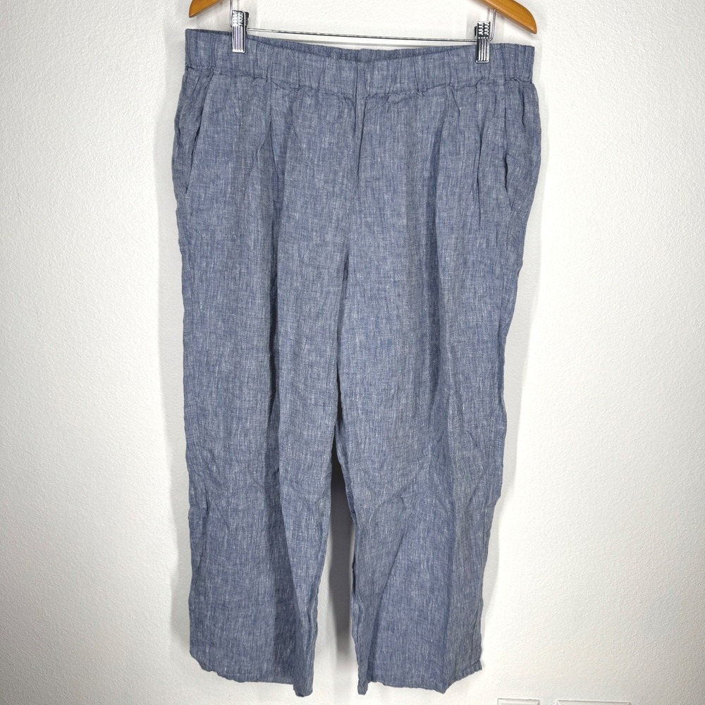 Eileen Fisher Light Blue Wide Leg Pants